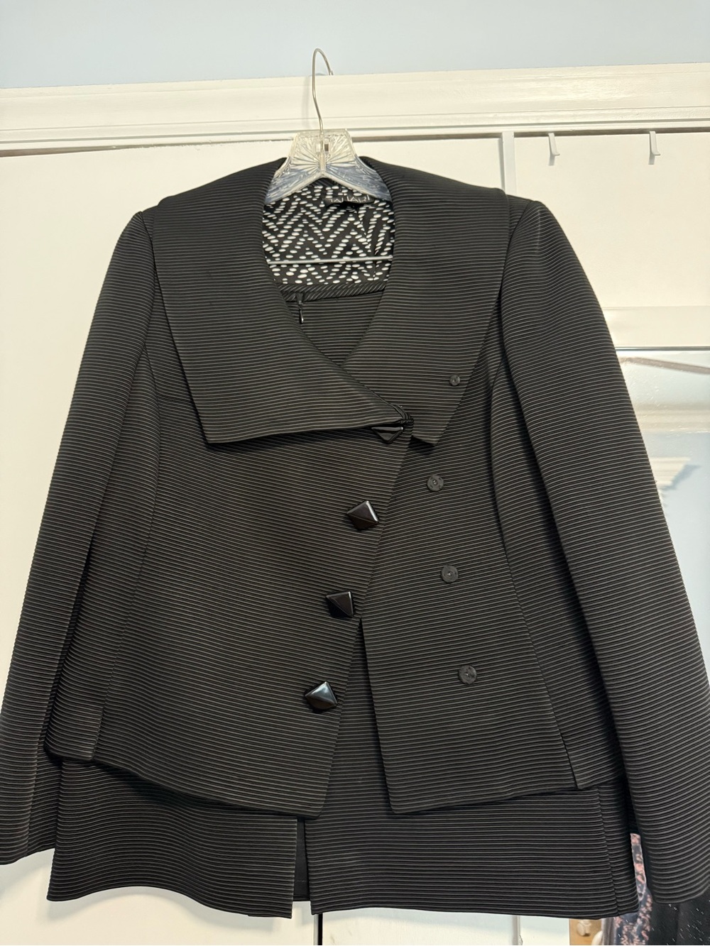 Black Women's Structured Asymmetric Jacket